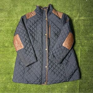 Ralph Lauren litchfield Loren quilted anorak parka navy blue Black label 1X